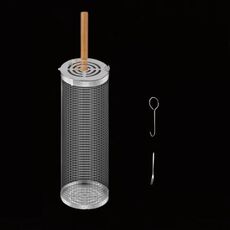 Aggiorna il coperchio ribaltabile per barbecue, cestello per griglia in acciaio inossidabile con manico in legno grande