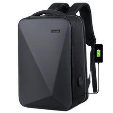Zaino per laptop antifurto con blocco password di grande capacità da 16 pollici con porta USB (nero)