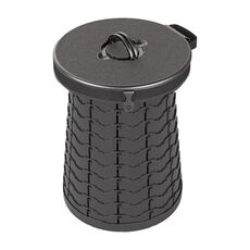 Sgabello pieghevole addensato retrattile multifunzionale per esterni per auto WC portatile (nero)