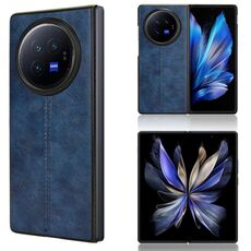 Custodia per telefono con cover posteriore cucita per vivo X Fold3 Pro (blu)