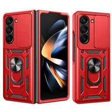 Per Samsung Galaxy Z Fold6 Custodia scorrevole per fotocamera Design TPU + Custodia per PC (Rosso)