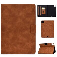 Per iPad Pro 11 2024 Custodia Smart Tablet in pelle con texture vacchetta (marrone)