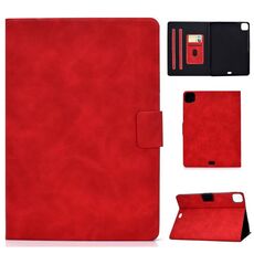 Custodia Smart Tablet in pelle con texture vacchetta per iPad Pro 11 2024 (rossa)