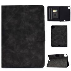 Per iPad Pro 11 2024 Custodia Smart Tablet in pelle con texture vacchetta (grigio)