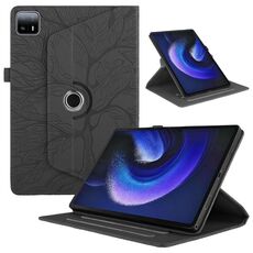 Per Xiaomi Pad 6 Max 2023 Custodia per tablet in pelle con rotazione in rilievo Tree Life (nera)