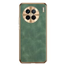 Custodia per telefono in pelle di agnello galvanica per vivo X90 Pro (verde)