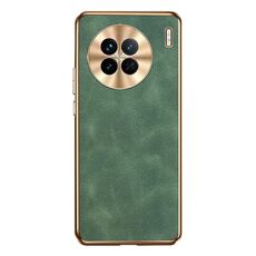 Custodia per telefono in pelle di agnello galvanica per vivo X90 (verde)