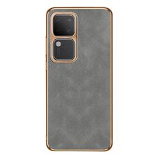 Custodia per telefono in pelle di agnello galvanica per vivo S18 / S18 Pro (grigio)