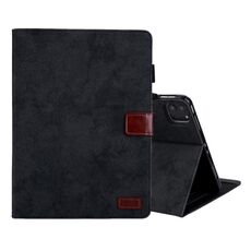Custodia per tablet in pelle con trama in tessuto per iPad Pro 11 2024 (nera)
