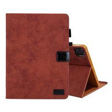 Custodia per tablet in pelle con trama in tessuto per iPad Pro 11 2024 (marrone)