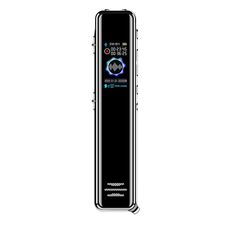 Penna portatile per registrazione vocale a forma di stick con schermo a colori HD JNN Q22, memoria: 64 GB (nera)