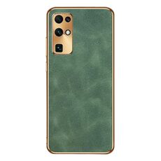Custodia per telefono in pelle di agnello galvanica per Honor 30 (verde)
