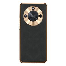 Custodia per cellulare in pelle di agnello galvanica per Honor X50 (nera)