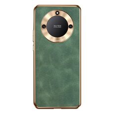 Custodia per telefono in pelle di agnello galvanica per Honor X40 (verde)