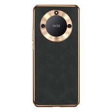 Custodia per telefono in pelle di agnello galvanica per Honor X40 (nera)