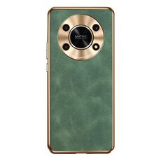 Custodia per telefono in pelle di agnello galvanica per Honor X30 (verde)