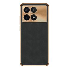 Per Xiaomi Redmi K70 Pro Custodia per cellulare in pelle di agnello galvanica (nera)