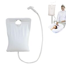 Sacca per acqua da bagno pieghevole in PVC portatile da campeggio all'aperto da 10 litri (bianca)