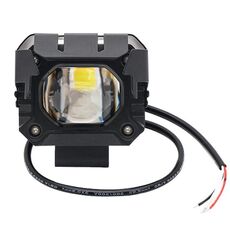 Luce forte per moto con faretto per lenti Faretto per conversione bici elettrica Luce per pavimentazione (doppia luce bianca e gialla)