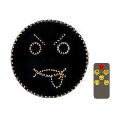 Auto LED Divertente Emoji Luce Finestrini posteriori Multifunzionale Avvertimento Faccina luminosa (Nero)