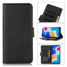 Per iPhone 16 Pro Max Custodia in pelle con texture mucca (nera)