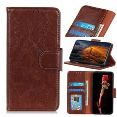 Custodia in pelle Nappa Texture per iPhone 16 Pro (marrone)