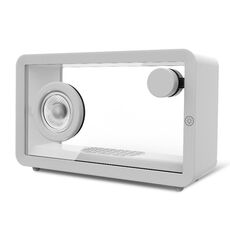 Subwoofer per altoparlante Bluetooth trasparente M8 Simple Fashion con luce ambientale (bianco)