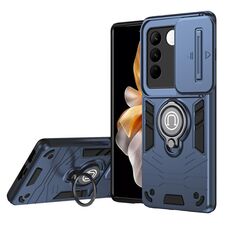 Custodia per telefono con supporto per anello Camshield per vivo V27 / V27 Pro (blu reale)