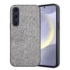 Per Samsung Galaxy S24 5G Custodia per telefono ibrida in TPU con polvere glitterata (Argento)