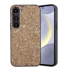 Per Samsung Galaxy S23+ 5G Custodia per telefono ibrida in TPU con polvere glitterata (oro)