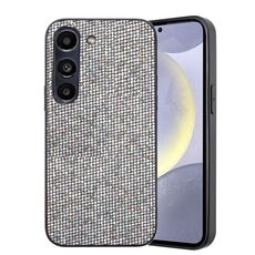 Per Samsung Galaxy S23 5G Custodia per telefono ibrida in TPU con polvere glitterata (Argento)