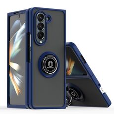 Per Samsung Galaxy Z Fold6 Q Shadow 1 serie TPU + custodia per PC con anello (blu reale)
