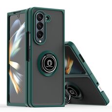 Per Samsung Galaxy Z Fold6 Q Shadow 1 Series TPU + custodia per PC con anello (verde scuro)