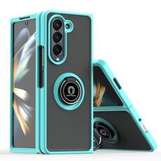 Per Samsung Galaxy Z Fold6 Q Shadow 1 serie TPU + custodia per PC con anello (blu cielo)
