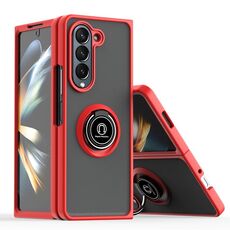 Per Samsung Galaxy Z Fold6 Q Shadow 1 Series TPU + custodia per PC con anello (rosso)