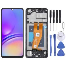 Per Samsung Galaxy A05 SM-A055F Digitalizzatore schermo LCD originale assemblaggio completo con cornice (nero)