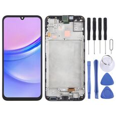 Per Samsung Galaxy A15 5G SM-156B Digitalizzatore schermo LCD originale assemblaggio completo con cornice (nero)