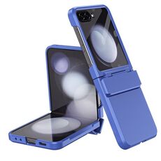Custodia per telefono antiurto con cerniera integrale per Samsung Galaxy Z Flip6 5G Diamond Case-film (blu)