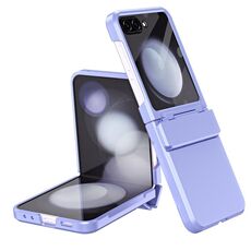 Custodia per telefono antiurto con cerniera integrale per Samsung Galaxy Z Flip6 5G Diamond Case-film (viola)