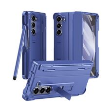 Per Samsung Galaxy Z Fold6 5G Diamond Case-film Cerniera integrale Custodia antiurto per telefono con penna (Blu)