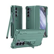 Per Samsung Galaxy Z Fold6 5G Diamond Case-film Cerniera integrale Custodia antiurto per telefono con penna (Verde)