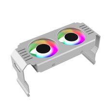 Desktop ARGB Memory Cooler Controllo della temperatura PWM Doppia ventola, per DDR / DDR2 / DDR3 / DDR4 / DDR5(Bianco)