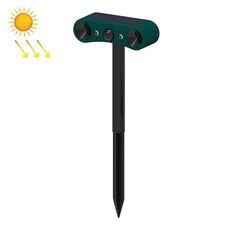 N911W Repellente per topi ad energia solare Allarme Sensore a infrarossi Repellente per animali(Verde)