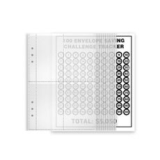 25 fogli/set A5 6 fori buste per la sfida del risparmio di denaro, pagina interna di ricambio, specifiche: set da 4