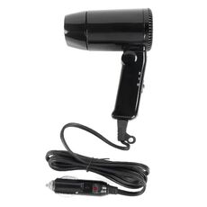 Asciugacapelli portatile multifunzione da esterno per auto 12V (nero)