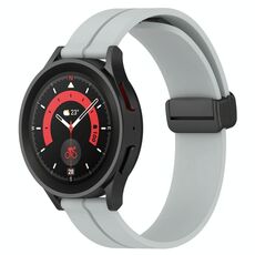 Per Huawei Watch GT2 42mm 20mm Cinturino in silicone con chiusura magnetica a tinta unita (grigio)