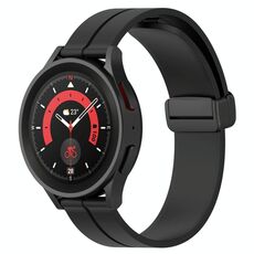 Per Huawei Watch 2 Cinturino per orologio in silicone con chiusura magnetica in tinta unita da 20 mm (nero)
