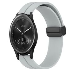 Per Garmin Vivomove Sport 20mm Cinturino in silicone con chiusura magnetica in tinta unita (grigio)
