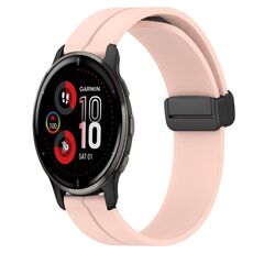 Per Garmin Venu 2 Plus 20mm Cinturino in silicone con chiusura magnetica in tinta unita (rosa)