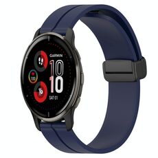 Per Garmin Venu 2 Plus 20mm Cinturino in silicone con chiusura magnetica in tinta unita (blu notte)